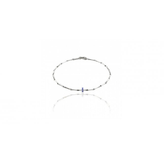 Chimento Bamboo Shine 18ct White Gold Sapphire Set Bracelet