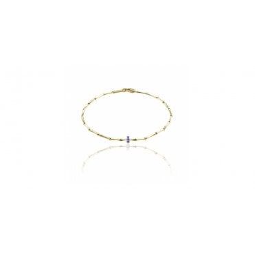 Bamboo Shine 18ct Yellow Gold Sapphire Set Bracelet