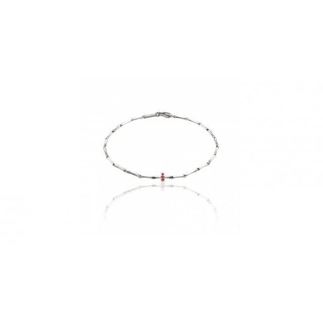 Chimento Bamboo Shine18ct White Gold Ruby Set Bracelet