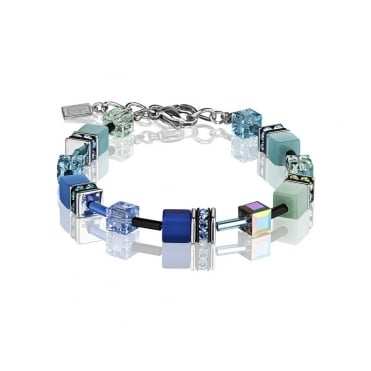 Blue-Green Geo Cube Bracelet