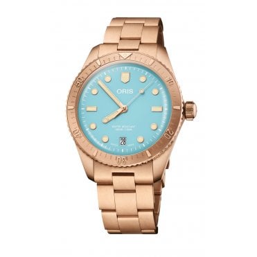 Bronze Oris Divers65 Turquoise Dial 01 733 7771 3155 07 8 19 15