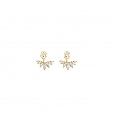 Carat London Suriya Yellow Plated Ear Jackets