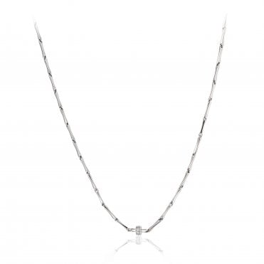Chimento 18ct White Gold Bamboo Shine Diamond Neckace