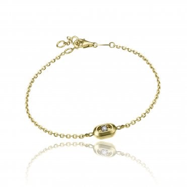 Chimento 18ct Yellow gold Double Optima Diamond Bracelet