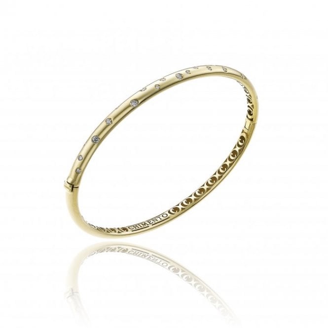 Chimento Brio 18ct Yellow Gold Diamond Set Bangle