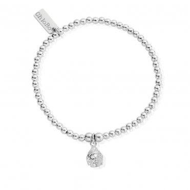 ChloBo Cute Charm Buddah Head Silver Bracelet