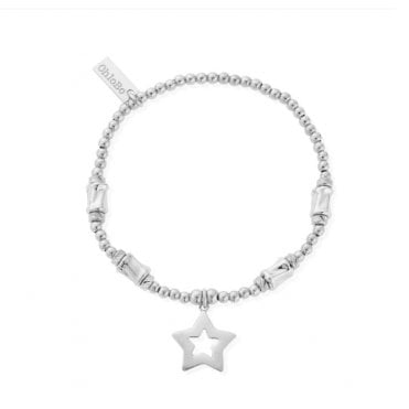 Cute Charm Chunky Twist Open Star Bracelet