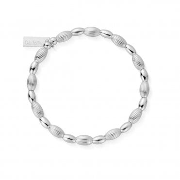ChloBo Double Rice Silver Stacking Bracelet