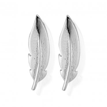 ChloBo Feather Cuff Silver Earrings