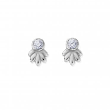 Chlobo Glistening Flower Bud Stud Earrings