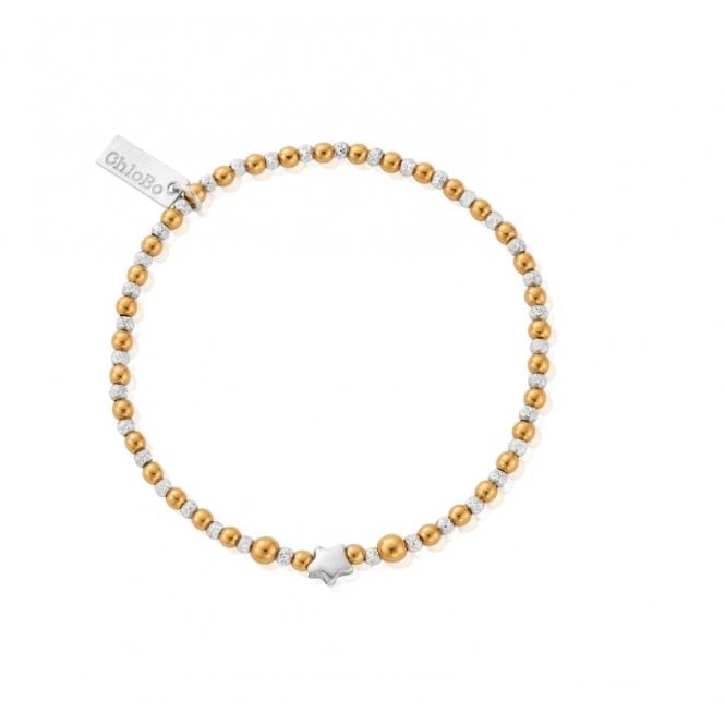 ChloBo Gold Plated & Silver Inset Star Bracelet