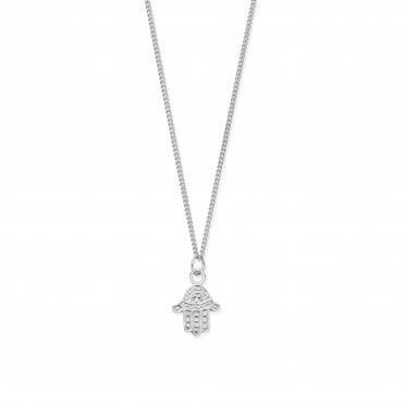 ChloBo Men's Curb Chain Hamsa Necklace SNCC1607M