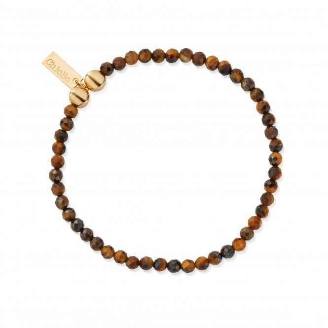 ChloBo Men 's Gold Tiger's Eye Bracelet GBTESBM