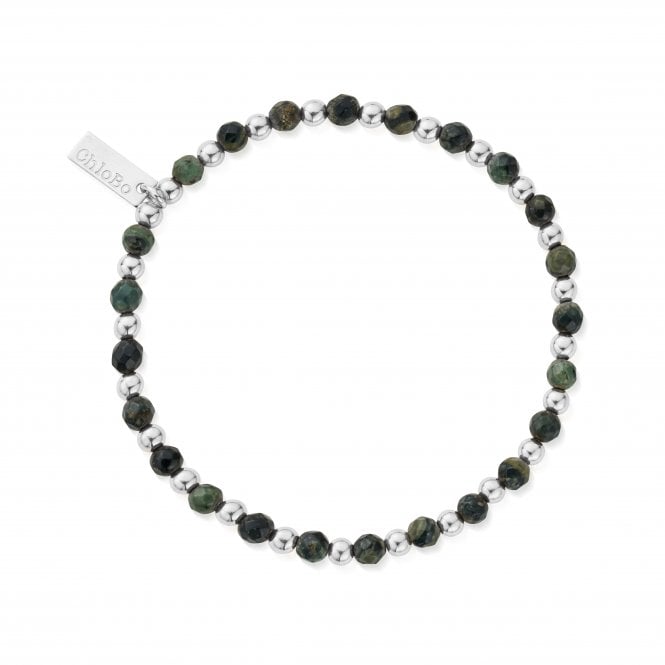 ChloBo Men 's Kambaba Jasper Ball Bracelet SBKJBM