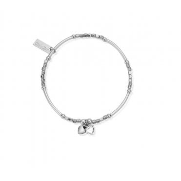 Chlobo Mini Noodle Cube Double Heart Bracelet