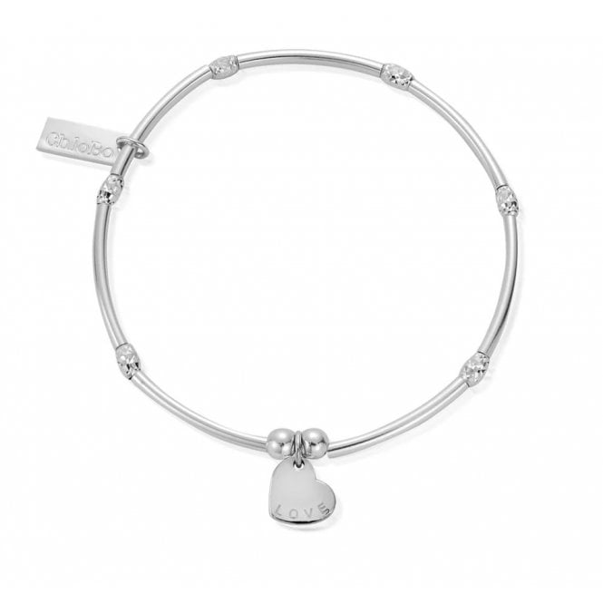 ChloBo Mini Noodle Sparkle Love Disc Bracelet