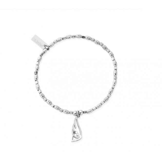 ChloBo Soul Glow Interlocking Heart and Angel Wing Bracelet