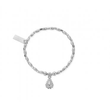 Chlobo Soul Glow Raindrop Silver Bracelet