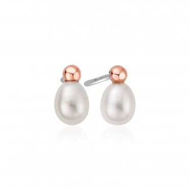 Clogau Beachcomber Pearl Stud Earrings