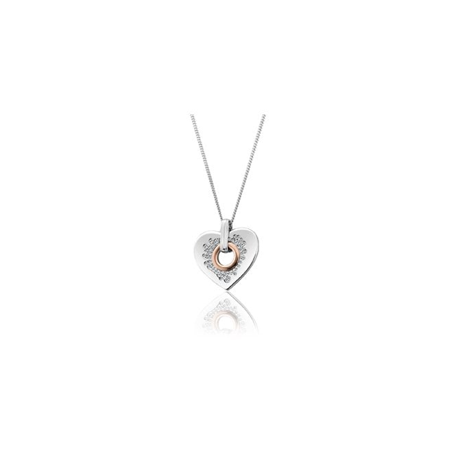 Clogau Cariad Sparkle Heart Pendant