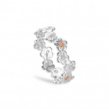 Clogau Forget Me Not Silver Ring