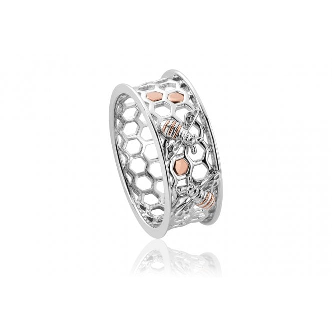 Clogau Honey Bee Honeycomb Ring