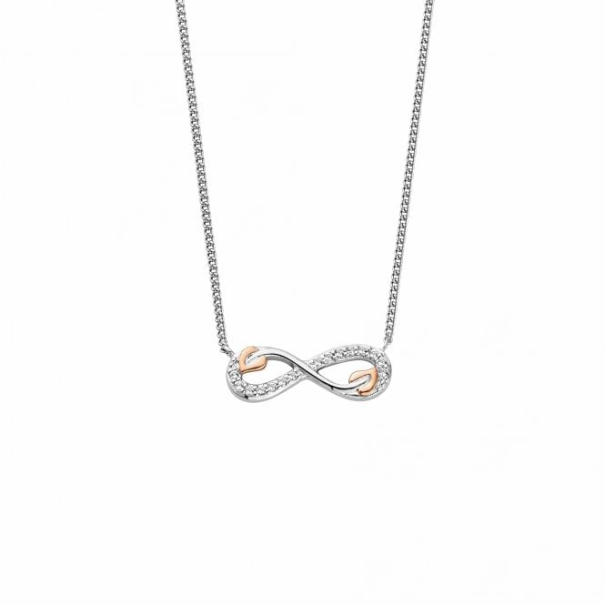 Clogau Infinity Necklace With Topaz & 9ct Rose Gold