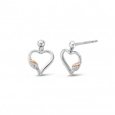 Past Present Future Heart Drop Earrings