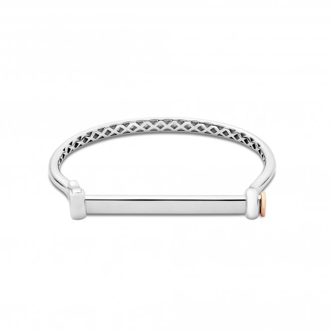 Clogau Silver & 9ct Rose Gold Stirrup Bangle