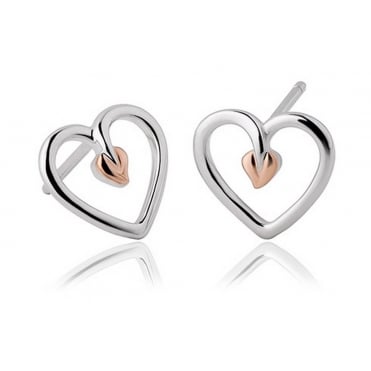 Tree of Life Heart Stud Earrings