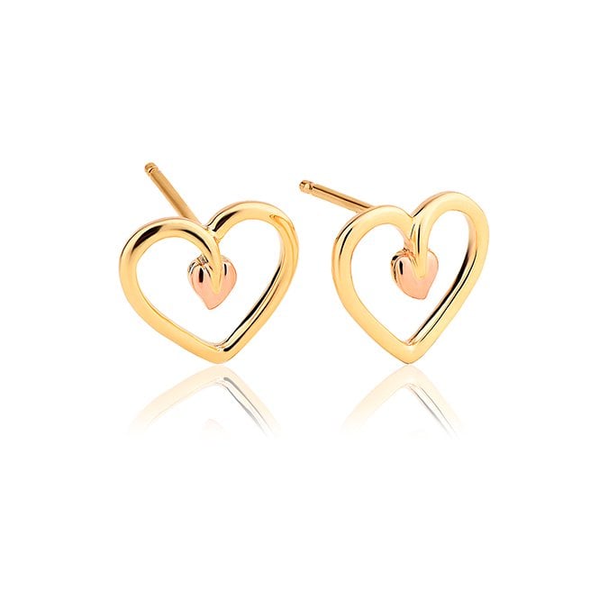 Clogau Tree of Life Heart Stud Earrings