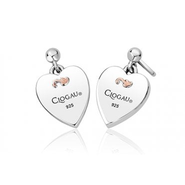 Tree of Life Insignia Heart Stud Earrings