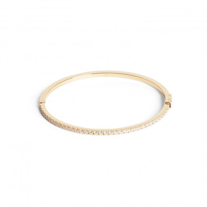 Coeur De Lion Crystal Yellow Gold Plated Bangle