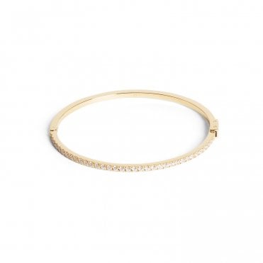 Coeur de Lion Crystal Yellow Gold Plated Bangle