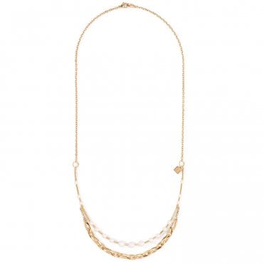 Coeur de Lion Long Multi Layer Pearl Necklace