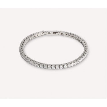 Coeur de Lion Stainless Steel CZ Tennis Bracelet