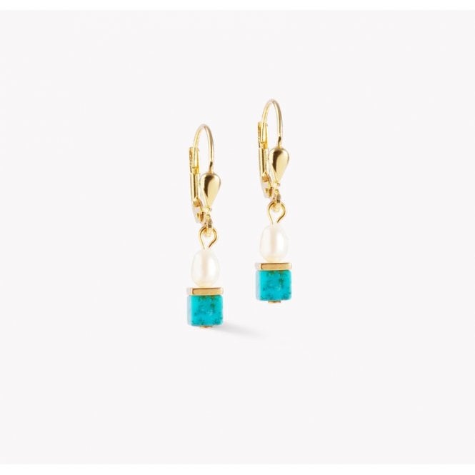 Coeur De Lion Turquoise Pearl Fusion Drop Earrings