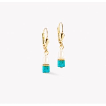 Turquoise Pearl Fusion Drop Earrings