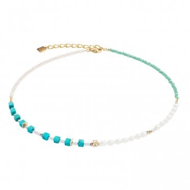 Turquoise Pearl Fusion Necklace