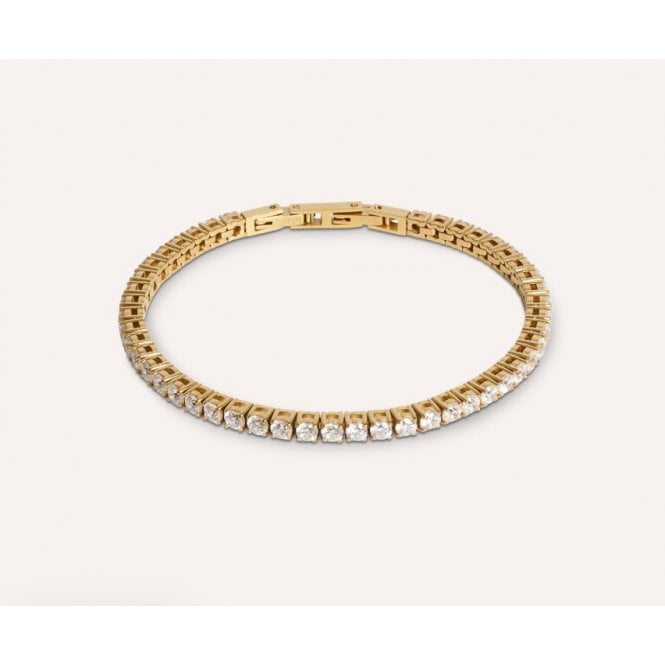 Coeur De Lion Yellow Gold Plated Tennis Bracelet