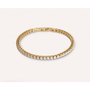 Coeur de Lion Yellow Gold Plated Tennis Bracelet