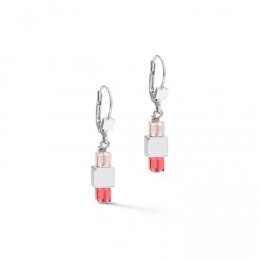 Couer De Lion Red Resin & Haematite Drop Earrings