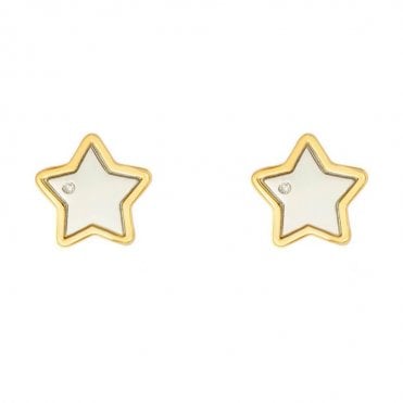 D For Diamond Girls Recycled Silver Star Earrings