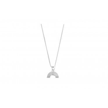 Delicate Box Chain Rainbow Necklace