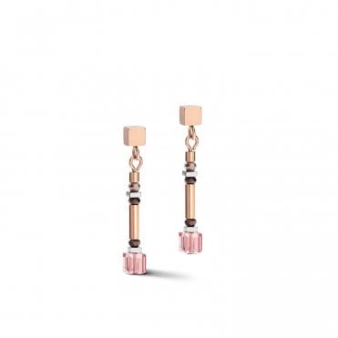 GeoCube Pink & Lilac Earrings