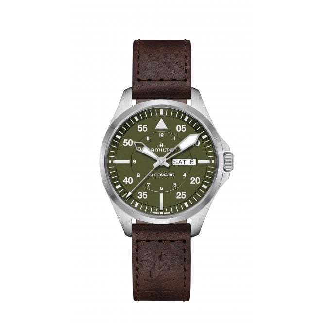 Hamilton Khaki Aviation Pilot DayDate Strap H64635560