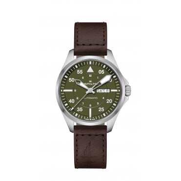 Hamilton Khaki Aviation Pilot DayDate Strap H64635560