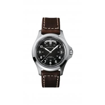 Hamilton Khaki King Automatic Black Leather H64455533