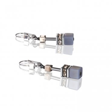 Multicolour Semi Precious Geo Cube Earrings